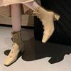 Suede Women Ankle Boots High Heels Chunky Shoes Woman 2025 Trend Winter Fashion New Brand Casual Walking Cozy Punk Female Botas