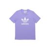 Originals Trefoil Logo Print Knit Short Sleeve T-Shirt Men Tops Light-Purple GN3481