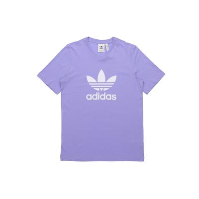 Originals Trefoil Logo Print Трикотажная футболка с короткими рукавами Мужские топы Светло-фиолетовый GN3481