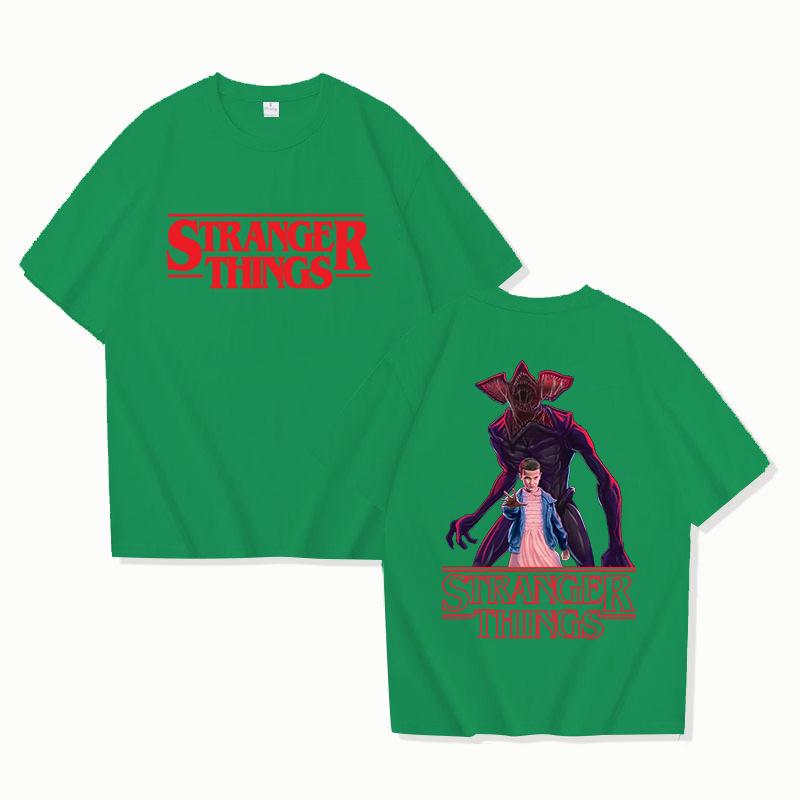 Унисекс Футболка Stranger Things с принтом - Короткий рукав, Круглый вырез, Повседневный топ