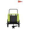 Bicycle Trailer for Dogs Green and Black Oxford Fabric & Iron