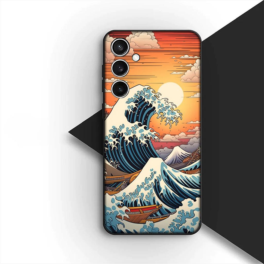 Casing for Motorola Moto G55 G45 G75 G85 G35 Edge 50 30 Fusion 40 NEO Ultra Pro Phone Cover Soft Case The Great Wave of Kanagawa
