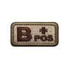 Embroidered Tactical Blood Type Velcro Badges: A, B, AB, O, +POS, -NEG - Military and Outdoor Identification.