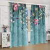 2 шт. универсальные всесезонные красочные цветочные цветы романтические цветочные цифровые печатные шторы карнизные шторы для гостиной декор