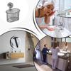 Bathroom Shower Organizer Shower Holder Wall Mount Box Clear Box Removable Holder Suction Cup No Drilling Storage Container For
