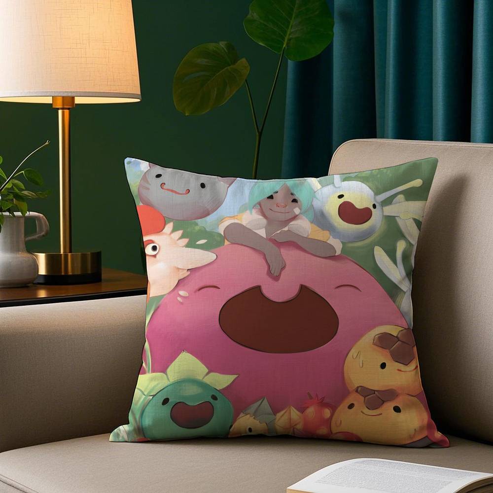 S-Slime R-Ranchers Game Pillow Case Short Plush Print Cushion Cover Square Throw Pillow Covers Sofa Home Decor