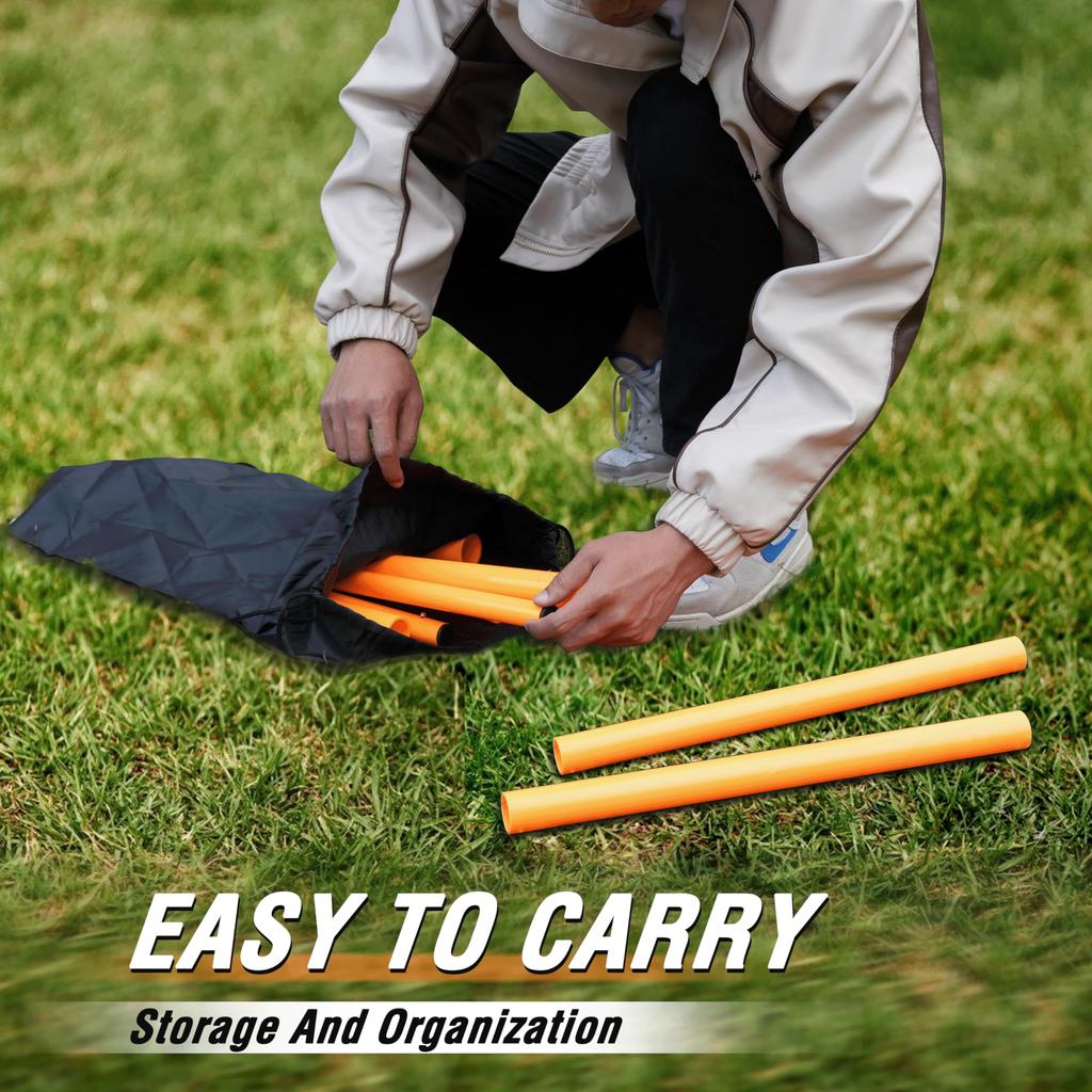 Hikeen Telescopic Soccer Training Agility Youth Obstacle Training Soccer Training Practice Equipment for Kids and Adults of Pole, Fixed/Foldable,