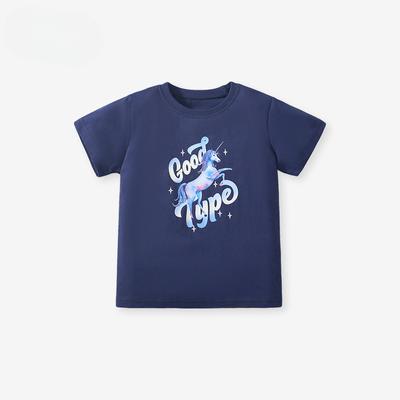 Футболка для девочек с рисунком из мультфильмов, летняя одежда с короткими рукавами, детский хлопковый топ, футболка из чистого хлопка