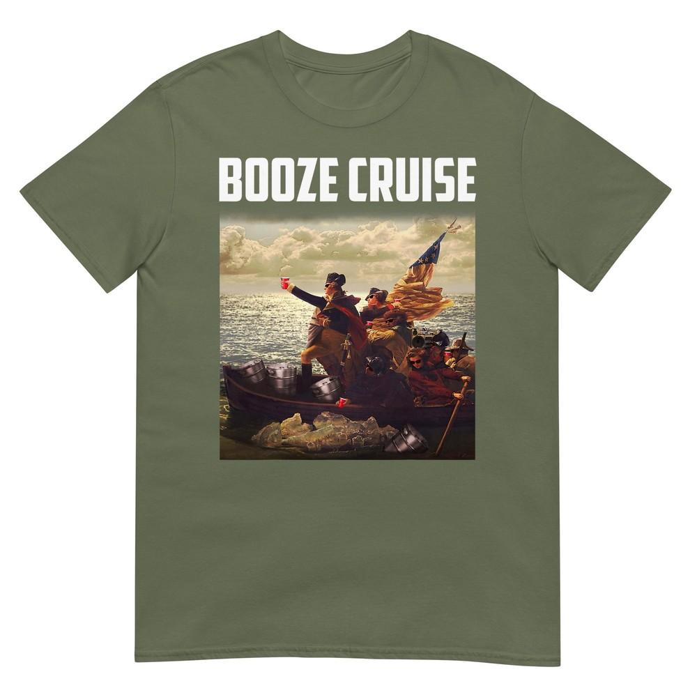Political Party Booze Cruise Shades Red Cups Tshirt