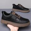 Fashion Men's Leather Shoes Casual Luxury Lace Up Oxfords Shoes Block Shoes 2024 Fashion Breathable Classic Loafers Zapatos Hombre
