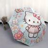 1pc Butterfly Flower Hello Kitty Cartoon Umbrella, Portable 3-Fold Compact Umbrella, Suitable for Camping, Hiking and Travel, Ideal Easter Birthday Gi