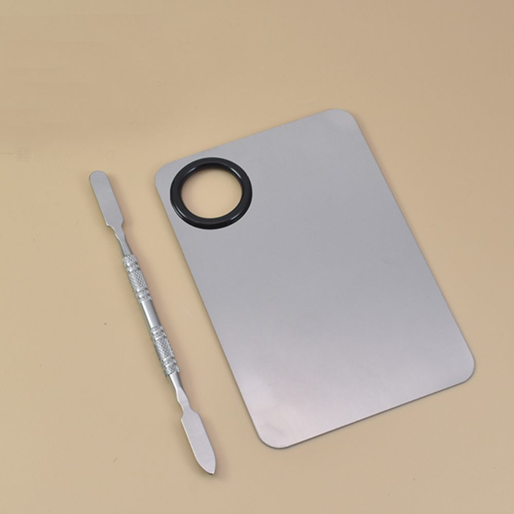 Portable Makeup Color Palette Stainless Steel Foundation Eyeshadow Mixer Palette