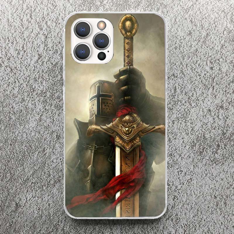 Чехол для телефона Рыцари-тамплиеры Крестовые походы Для iPhone 17 16 15 14 13 12 11 Pro Max Mini Plus Air 7 SE 8 Мягкий силикон Печатный корпус Funda