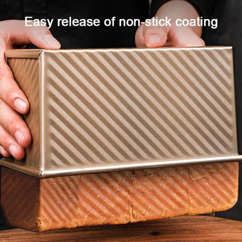 Loaf Pan Household Baking Tray Rectangle Toast Box Cake Mold Baking Tool Bread Mold Pan Baking With Lid
