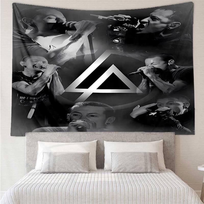 Linkin Park Tapestry for Bedroom Aesthetic Classroom Tapestries Wall Hanging for Living Room Dorm Office,Ideal Creative Gift