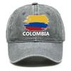 Бейсболка с флагом Колумбии Женская уличная повседневная однотонная бейсболка Мужская хлопковая регулируемая кепка-ведро
