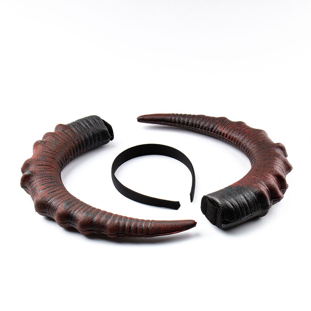 Черный Красный Демон Рог Головной Убор Косплей Женщины Готический Дьяволы Животное Рога Головной Убор Хэллоуин Карнавал Вечеринка Костюм Реквизит