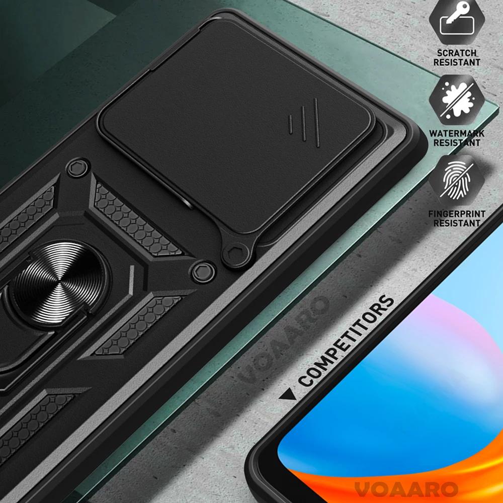 Slide Lens Armor Funda для Redmi 13 4G чехол для Redmi Turbo 3 Note 13R POCO M6 F6 Pro 5G чехол магнитное кольцо подставка держатель чехол