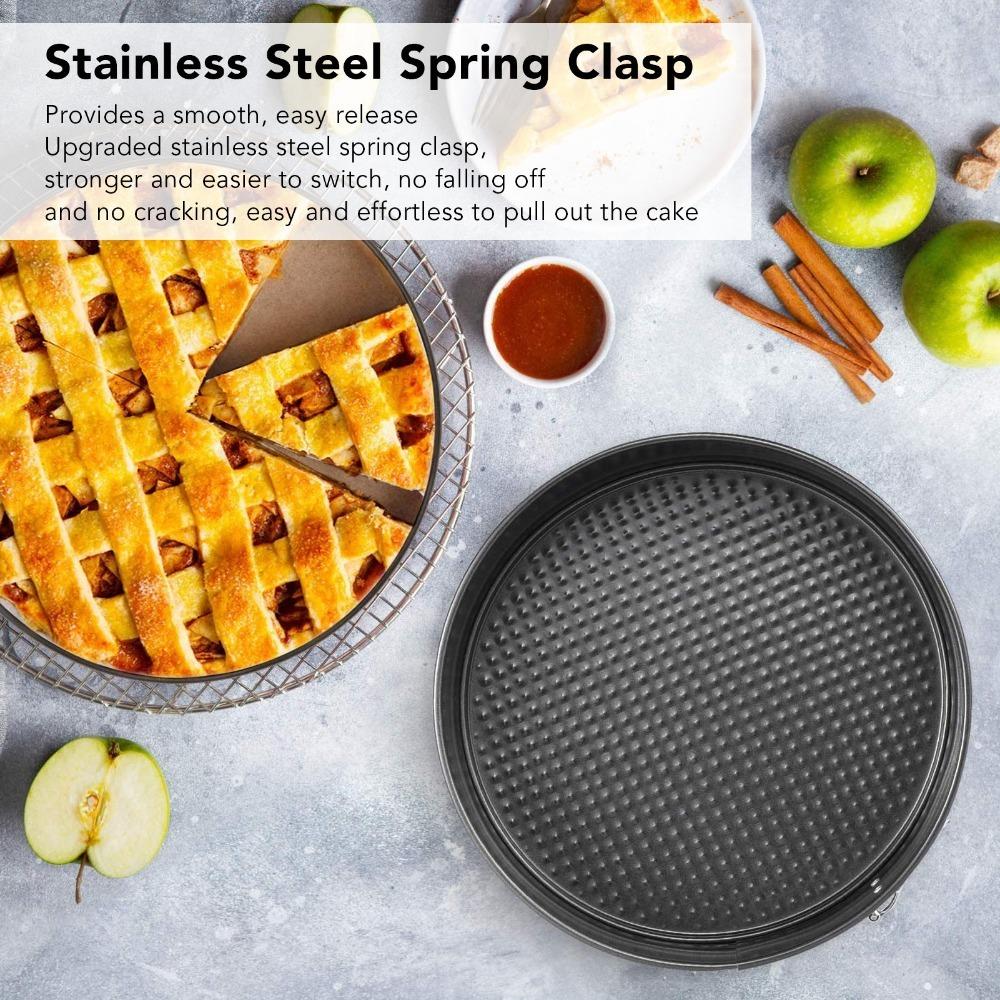3pcs Removable Bottom Cake Pan Set Carbon Steel Cheesecake Pan Set Baking Tool Bakery Catering