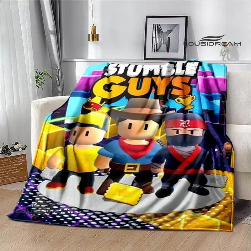 3D game Cartoon Stumble-guys printed blankets Warm Flannel blanket Soft and comfortable blanket Home bed linings Birthday Gift