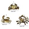 Funny Handmade Crab Small Statue Solid Antique Crab Ornaments Copper Craft Crab Miniatures Tea Pet