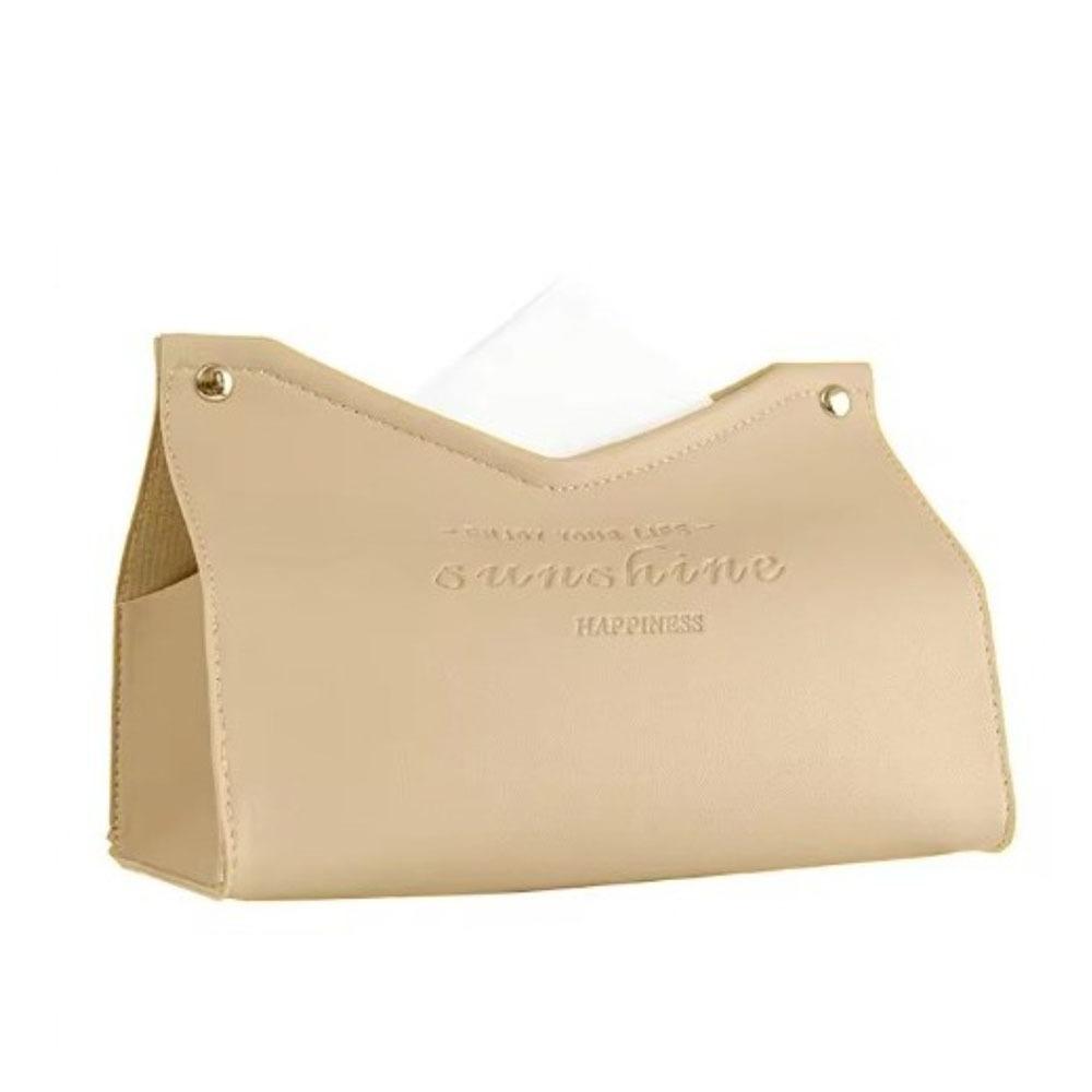 Коробка для салфеток из искусственной кожи, однотонная сумка для хранения бумажных салфеток, держатель для салфеток, украшение для гостиной