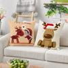 45x45 см Рождественская квадратная наволочка с рисунком Санта-Оленя гнома с цифровой печатью на молнии многоразовый диван для спальни