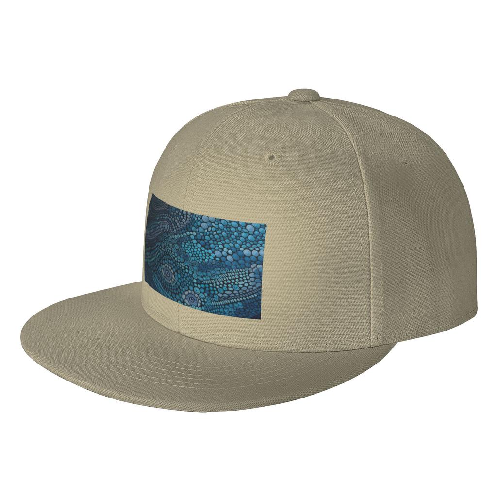 Fashion Aboriginal Inspired Dot Art Pebbles Flat Brim Sun Hat People With Big Heads Women Hat