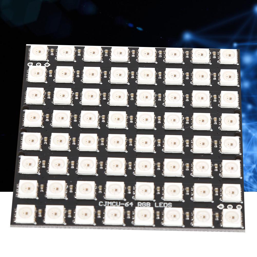 64Digit LED Development Board with Built In Full Color Driver WS2812 5050 RGB LED 5VDC