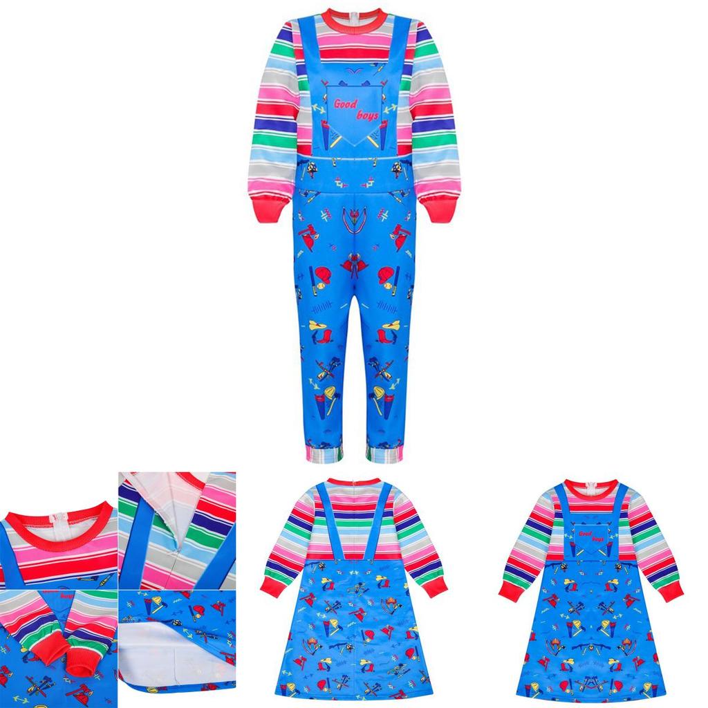 Очаровательный лицензированный костюм Чаки для детских игр на Хэллоуин, детский маскарадный костюм