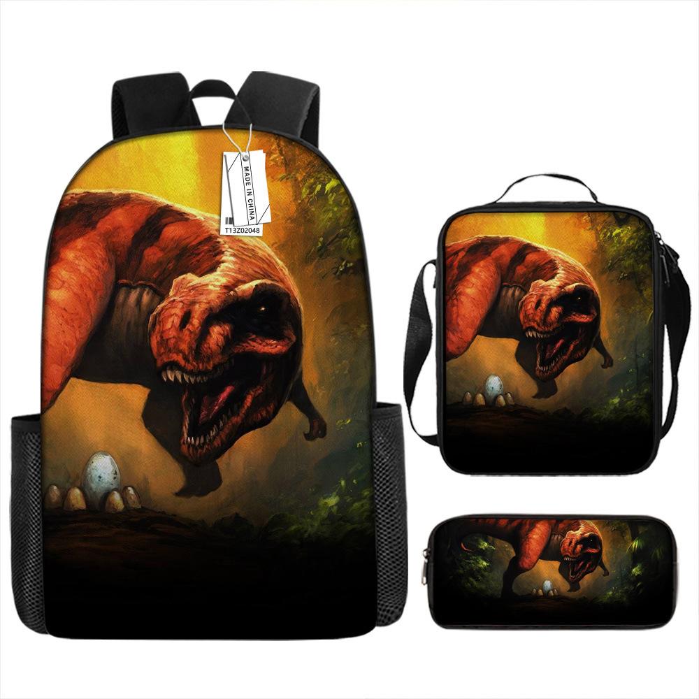 Jurassic Park European and American Retro Schoolbag First Grade~ Fourth Grade Bag Backpack