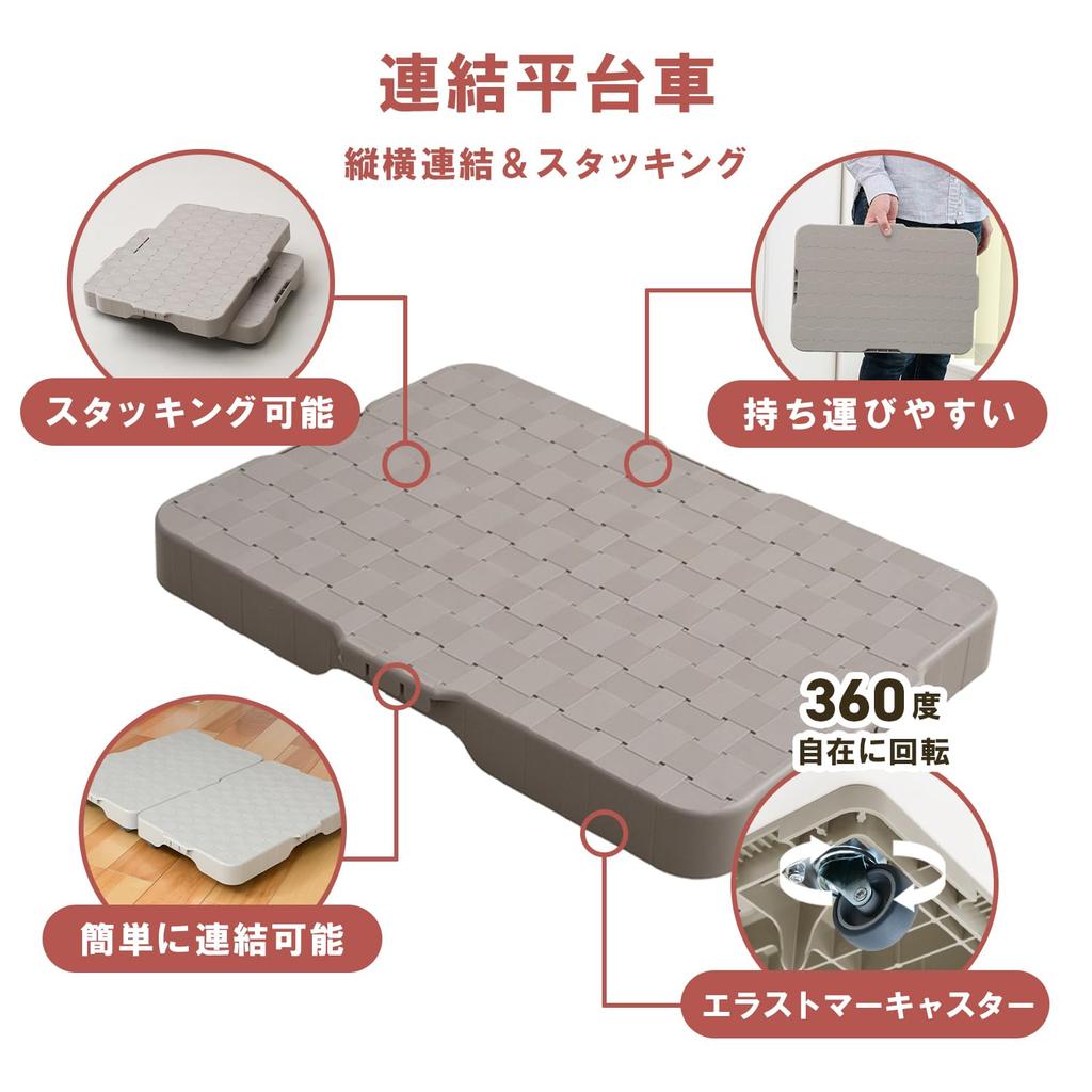 YAMAZEN Бытовая платформа x 41 50 кг Нагрузка Легкая Домашняя Переноска Мокко HCL-E38(MK) Тележка, 28,5 см, Вместимость, 0,8 кг, Соединяемая, Компактная, Легкая,