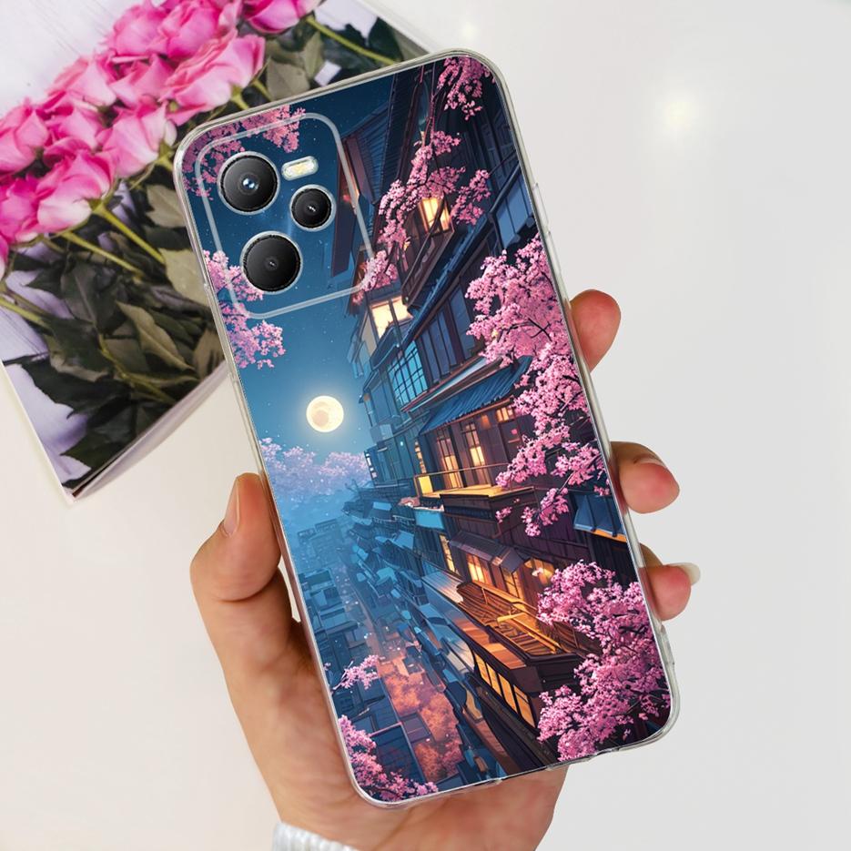 Чехол для Realme C35 RMX3511 Стильный окрашенный чехол Прозрачный силиконовый Мягкий тонкий чехол для телефона Для Realme C35 C 35 RealmeC35 Fundas Shell