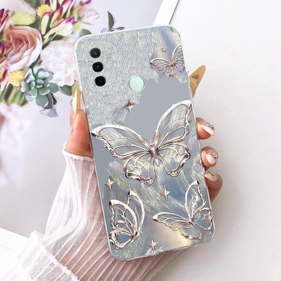 Чехол для Oppo A33 2020 Чехол Oppo A53 CPH2127 Стильный Чехол с Рисунком Бабочки Мягкий Тонкий Чехол для Телефона Для Oppo A53s A 53 OppoA53 s Чехлы
