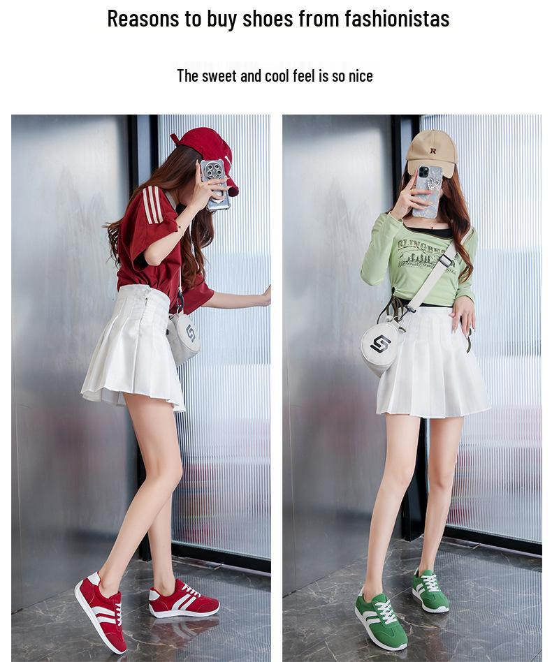 Весна/Лето 2025 Женские парусиновые кеды «Форрест Гамп» - Зеленые, Низкие, Круглый носок, Доступны большие размеры