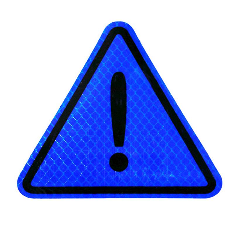 Triangle Exclamation Mark Reflective Warning Sign Car Sticker Night Driving Safety Reflective sticker for Car Anti-Collision