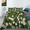 Small Daisy Series Polyester Quilt Cover Pillowcase Two or Three Piece Set 3D Digital Printing