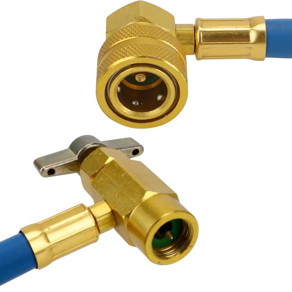 New R134a Refrigerante Open Valve Charging Pipe Freon R134a Air Conditioning Recharge Hose Car Air Conditioner Tools Visible