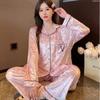 Пижама из розового золота и бархата, женские новые брюки с длинными рукавами, комплект домашней одежды на осень и зиму