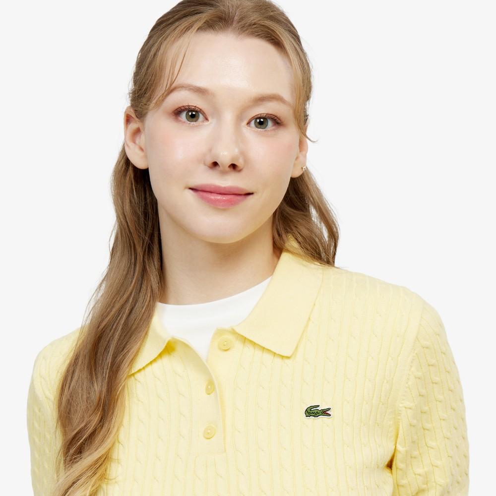 [lacoste] Women's Cable Sweater Polo Shirt PF607E-56G107