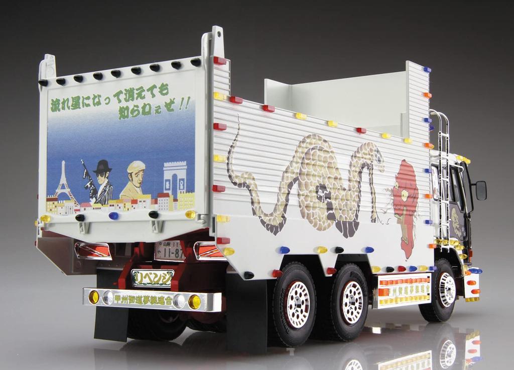 Aoshima Bunka Kyozai Value Decotora Series SP Kunie Bojo Box Dump Plastic Model 1/32 (Deep Truck)