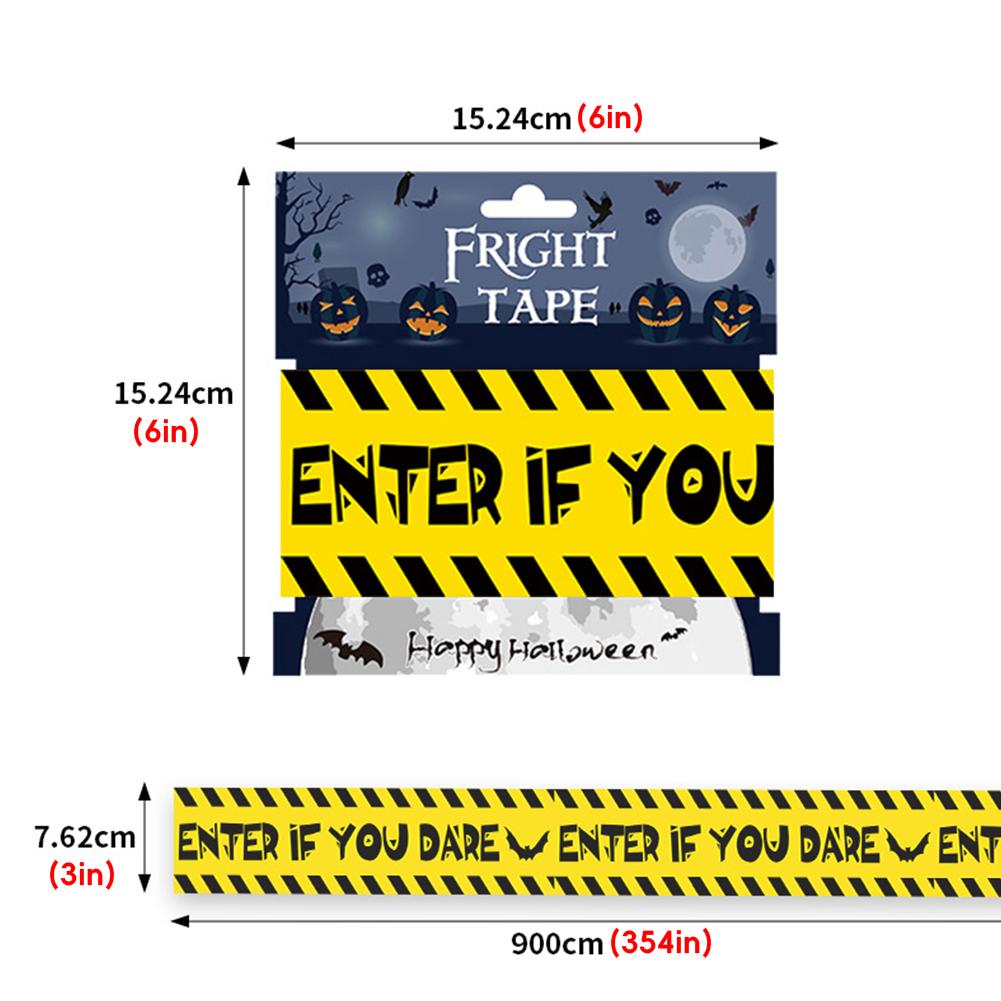 Halloween Warning Tape Caution Barrier Festival Warning Streamer Spooky Party Haunted House Outdoor Porch Yard Halloween Decoration Supplies