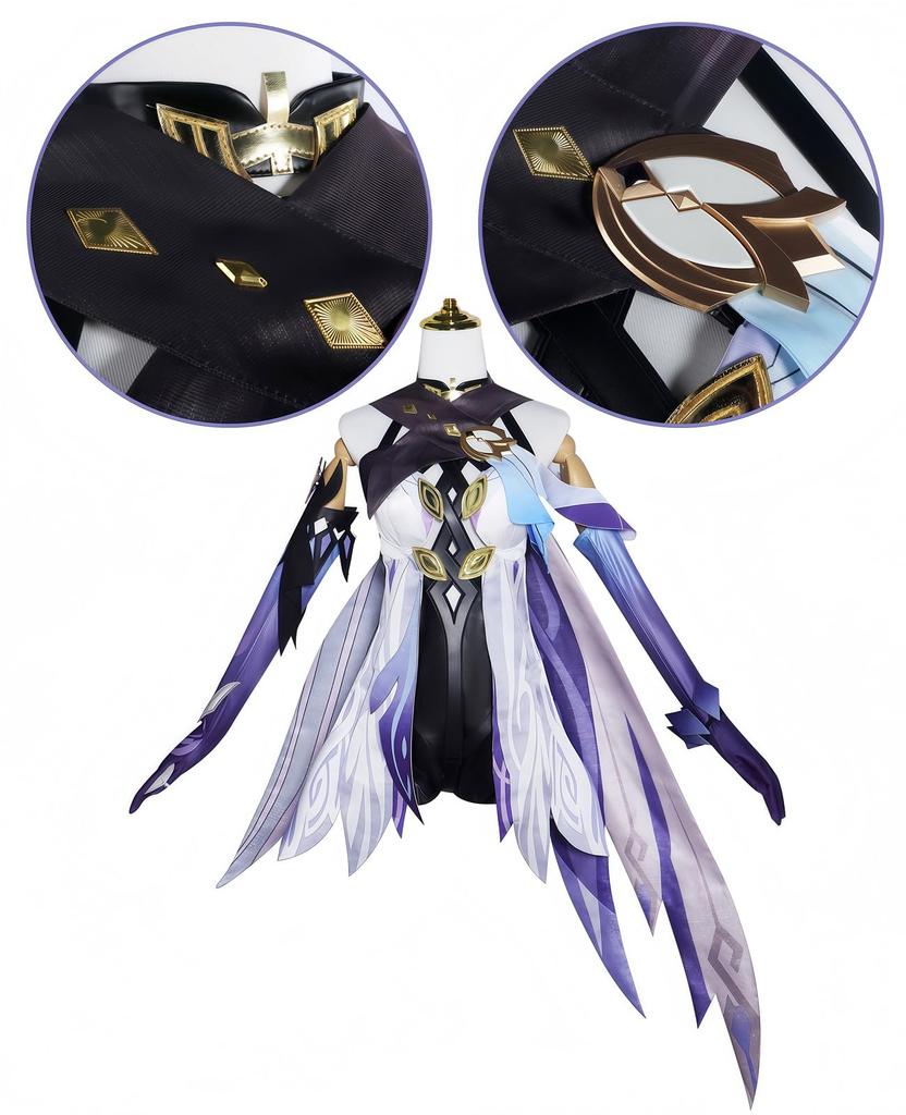 [NOKIJP] Genshin Impact Cosplay Skark Cosplay Costume, Skark Cosplay, Tartaglia's Master, Genshin Impact (Skark, XXL)