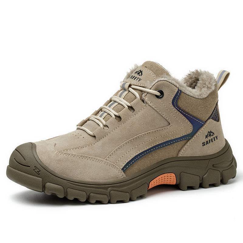 Labor insurance shoes men's steel head anti-smashing and anti-piercing belt steel plate wear-resistant and breathable construction site work four seas