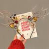 Christmas Headband Christmas Antler Hairpin Ladies Headdress Holiday Decoration Gift Big Bow Headband Christmas Headdress