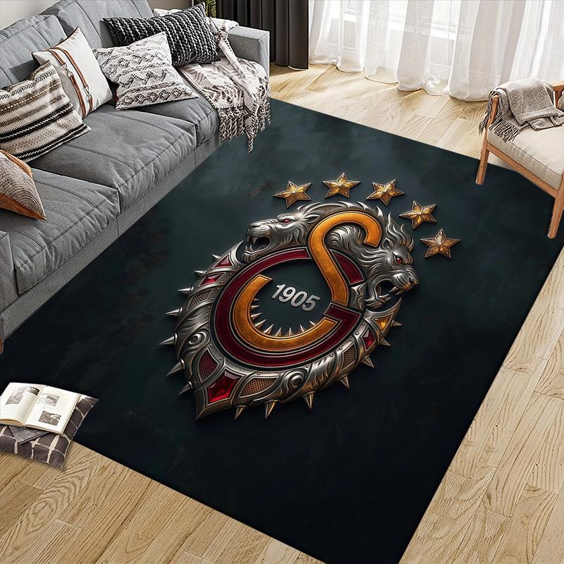 Futbol Club Barcelona2 Flannel Pattern Square Carpet,Area Rug,Carpet Rug for Living Room Bedroom Sofa Playroom Decor,Non-slip Floor Mat