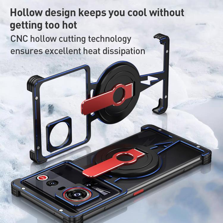 Hollow Borderless Magnetic MagSafe Aluminum Alloy Phone Case