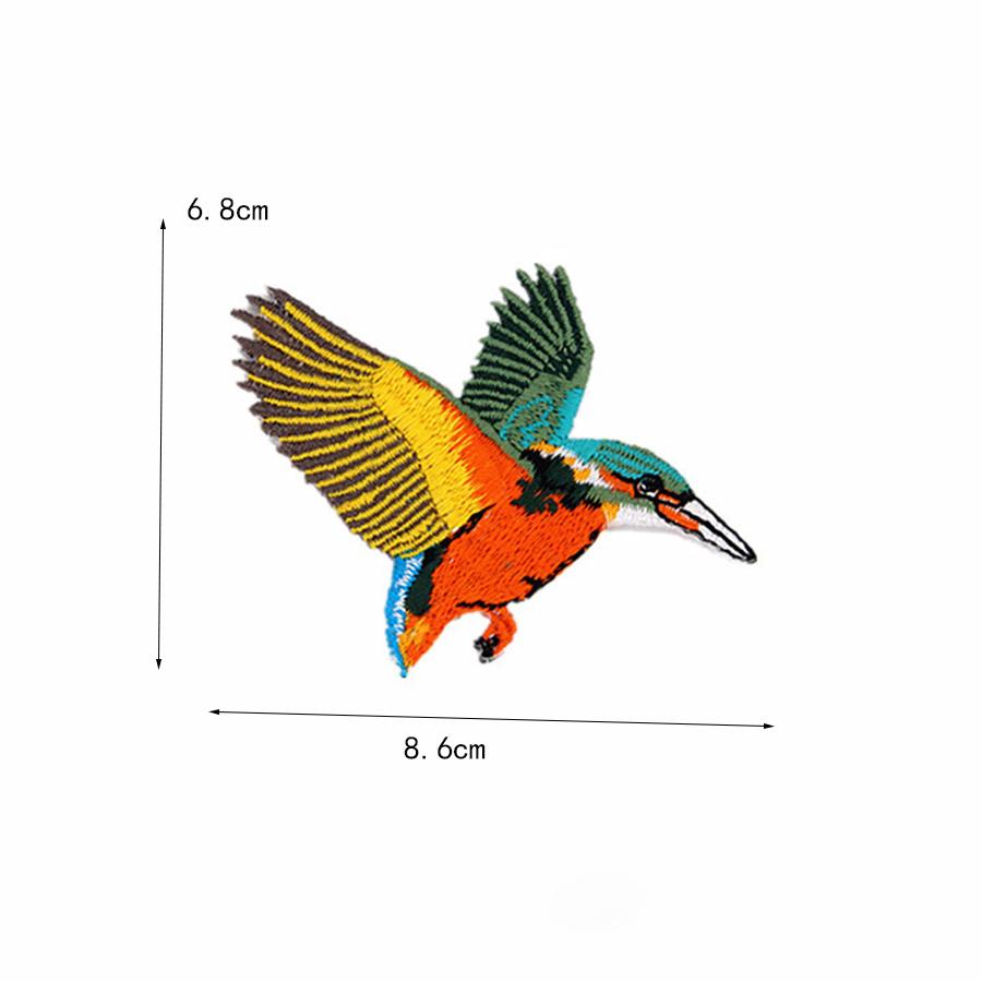 1 пара нашивок с вышивкой HummingbiBird для одежды, самостоятельная глажка на сумках для одежды, декоративные наклейки для ремонта