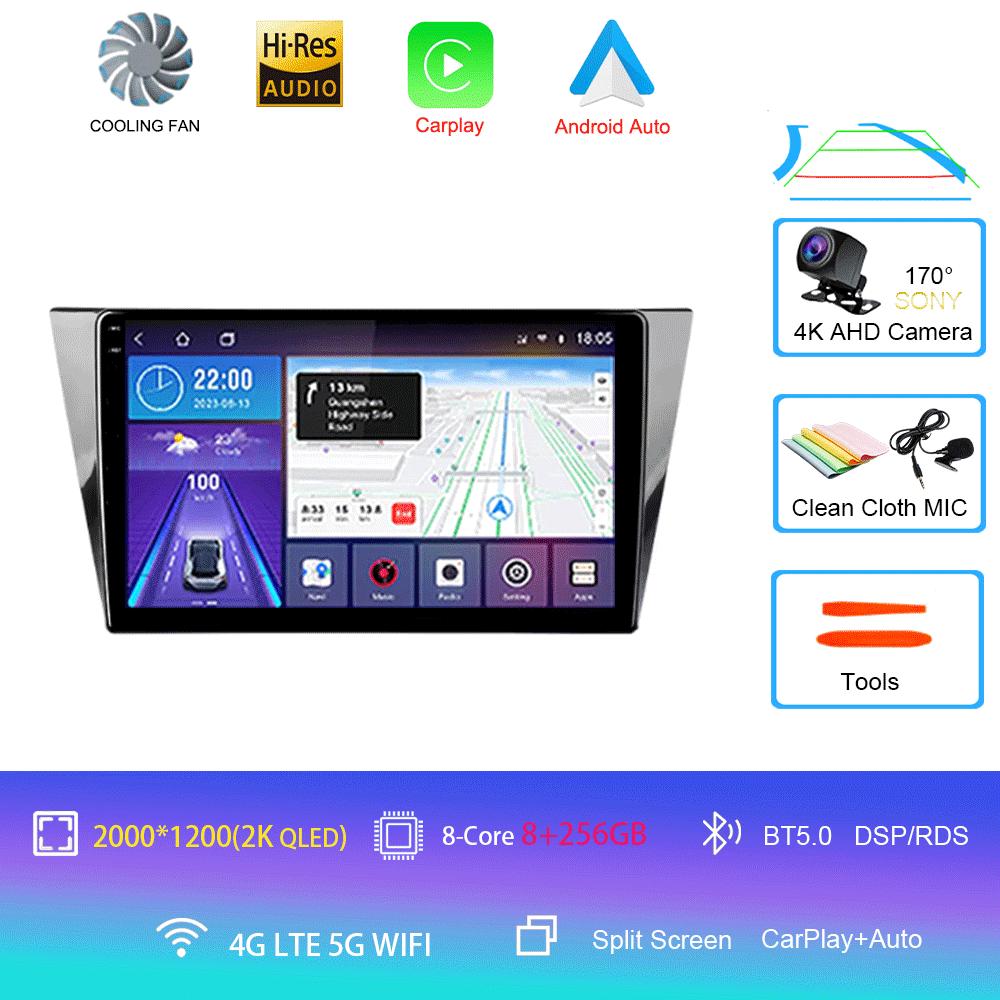 Автомагнитола Android 14 для Volkswagen Bora 4 2016 - 2022 Мультимедийный видеоплеер Навигация GPS Без 2din 2 din dvd