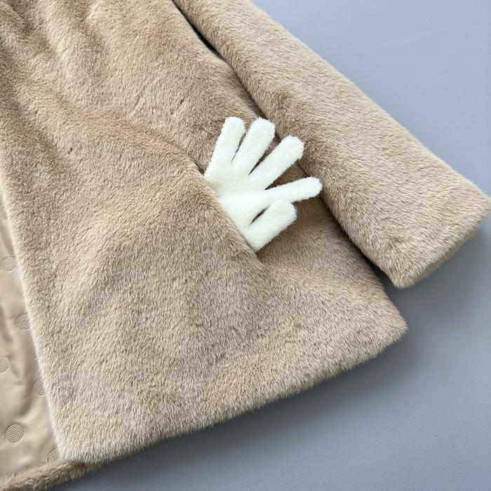 2025 Winter Brown Woolen Retro Coat Woman Harajuku Hooded Warm Casual Fur Jacket Female Solid Korea Fashion Vintage Chic Outfits